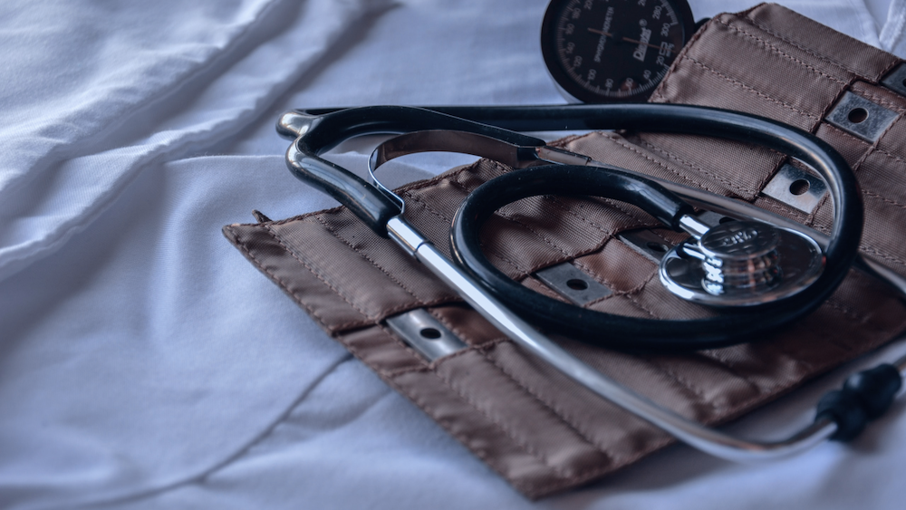 A medical malpractice law firm in Overland Park has a stethoscope on its desk.